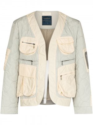 Куртка в стиле милитари из коллаборации с Lavenham Nicholas Daley. Цвет: серый