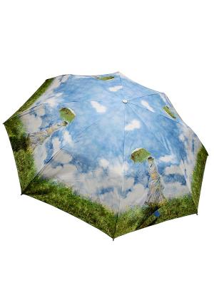 Зонт Edmins. Цвет: лазурный, белый, светло-зеленый