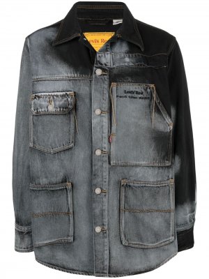 Джинсовая куртка из коллаборации с Levis Feng Chen Wang. Цвет: черный