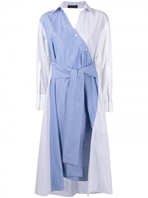 Платье-рубашка со вставками Eudon Choi. Цвет: синий