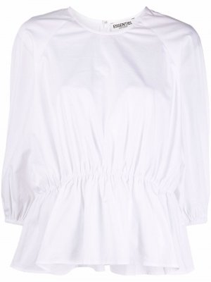 Блузка Zale со сборками Essentiel Antwerp. Цвет: белый