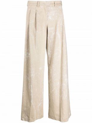 Широкие брюки с принтом Jejia. Цвет: нейтральные цвета