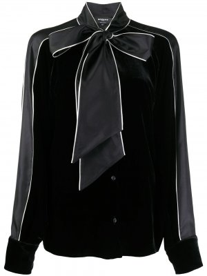 Блузка с бантом Rochas. Цвет: черный