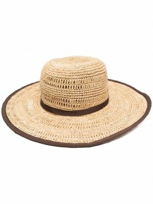 Плетеная шляпа Borsalino. Цвет: нейтральные цвета