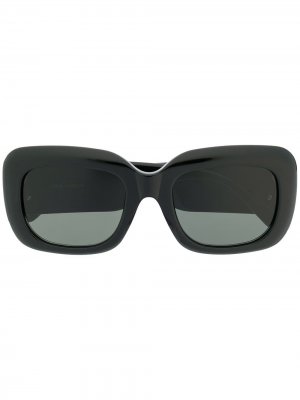 Солнцезащитные очки в массивной оправе Linda Farrow. Цвет: черный