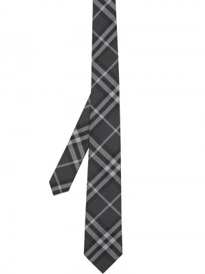 Классический галстук в клетку Vintage Check Burberry. Цвет: серый