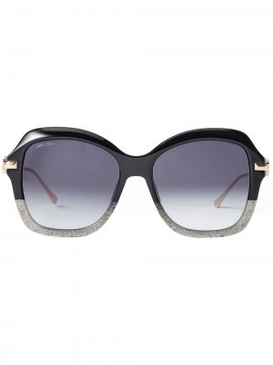Солнцезащитные очки Tessy с градиентными линзами Jimmy Choo Eyewear. Цвет: черный