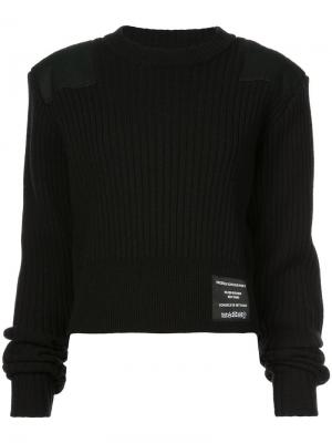 Ребристый свитер PSWL с заплатками Proenza Schouler. Цвет: черный