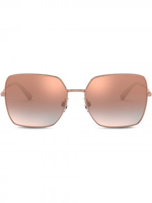 Солнцезащитные очки Slim в квадратной оправе Dolce & Gabbana Eyewear. Цвет: розовый