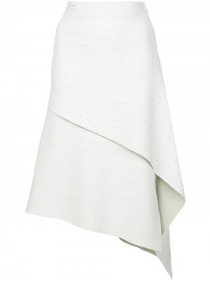 Трикотажная юбка с перфорацией Proenza Schouler. Цвет: белый