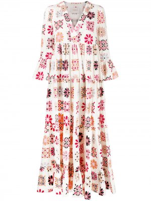Платье миди Jennifer Jane с принтом La Doublej. Цвет: нейтральные цвета
