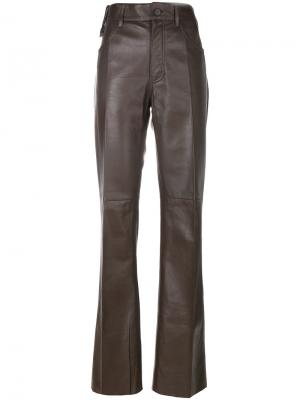 Расклешенные брюки Prada. Цвет: коричневый