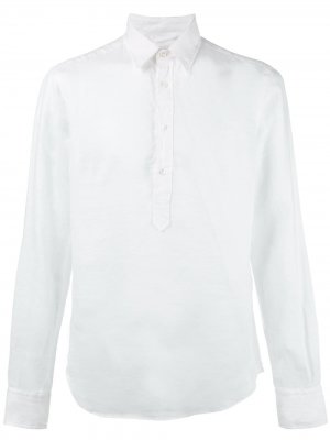 Рубашка с укороченной планкой Aspesi. Цвет: белый