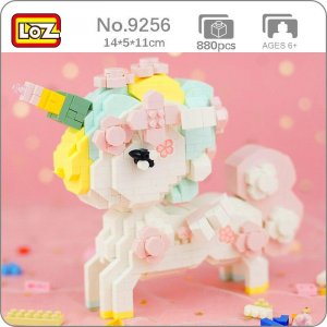9256 мир животных Сакура цветок лошадь домашнее животное монстр 3D модель DIY мини алмазные блоки кирпичи строительная игрушка без коробки LOZ