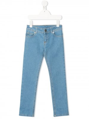 Прямые джинсы средней посадки Kenzo Kids. Цвет: синий