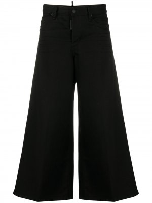 Укороченные брюки с графичным принтом Dsquared2. Цвет: черный