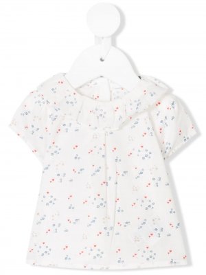 Блузка с мелким цветочным рисунком Knot. Цвет: белый