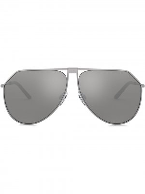 Солнцезащитные очки-авиаторы Dolce & Gabbana Eyewear. Цвет: серый