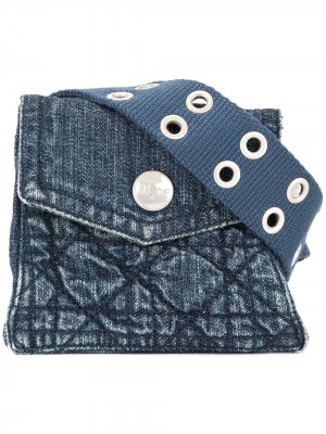Джинсовая поясная сумка pre-owned Christian Dior. Цвет: синий