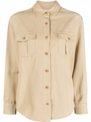 Куртка-рубашка с карманами Nili Lotan. Цвет: нейтральные цвета