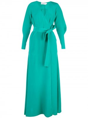 Длинное платье Nakia с запахом A.L.C.. Цвет: зеленый
