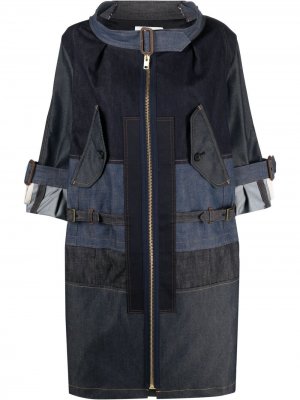 Джинсовое пальто на молнии Junya Watanabe. Цвет: синий