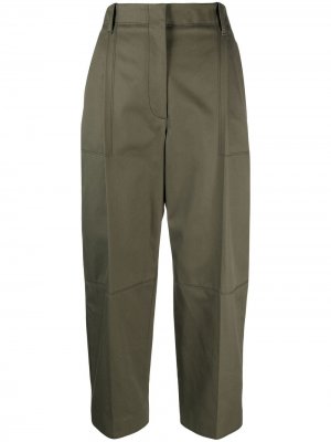 Укороченные брюки строгого кроя Alexander McQueen. Цвет: зеленый