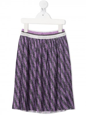 Плиссированная юбка в полоску Molo. Цвет: фиолетовый