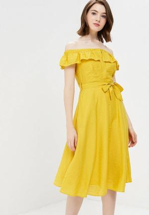 Платье Yumi. Цвет: желтый