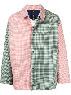 Куртка-рубашка с контрастными вставками Mackintosh. Цвет: розовый