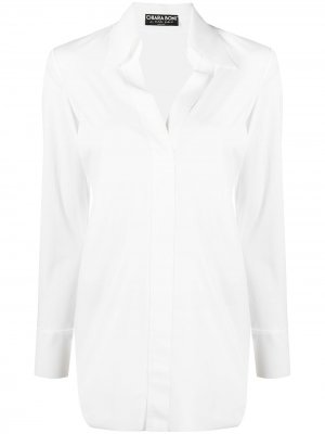 Рубашка с потайной застежкой Le Petite Robe Di Chiara Boni. Цвет: белый