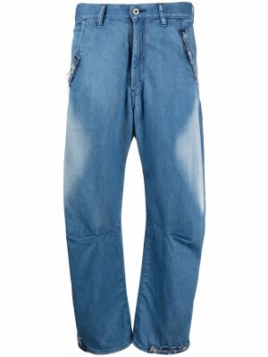 Ys джинсы широкого кроя с эффектом потертости Y's. Цвет: синий