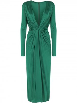Коктейльное платье с драпировкой Dolce & Gabbana. Цвет: зеленый