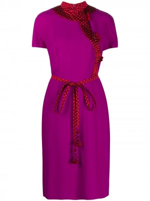 Платье с поясом 2000-х годов Christian Dior. Цвет: розовый