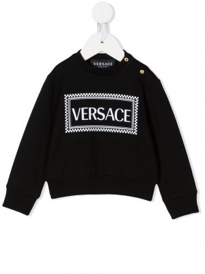 Толстовка с логотипом Young Versace. Цвет: черный