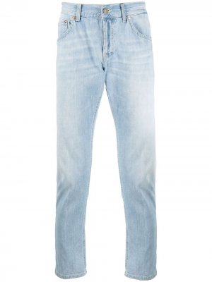 Узкие джинсы с эффектом потертости Dondup. Цвет: синий