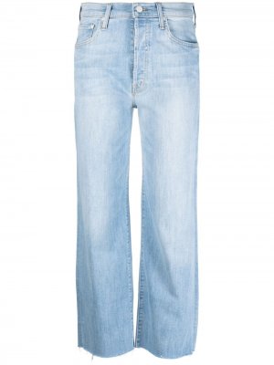 Укороченные джинсы прямого кроя MOTHER. Цвет: синий