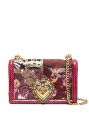Жаккардовая сумка на плечо Devotion Dolce & Gabbana. Цвет: красный