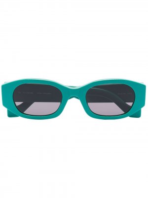 Солнцезащитные очки Oblong в овальной оправе TOL Eyewear. Цвет: зеленый