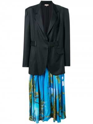 Длинный пиджак со съемным платьем Natasha Zinko. Цвет: черный