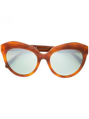 Большие солнцезащитные очки Emilio Pucci. Цвет: коричневый