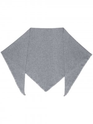 Кашемировая шаль с бахромой Isabel Marant. Цвет: серый