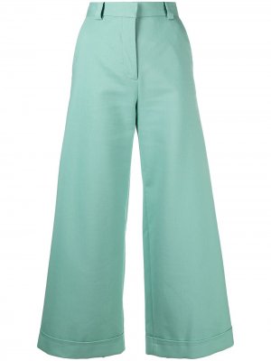 Укороченные брюки с завышенной талией See by Chloé. Цвет: зеленый