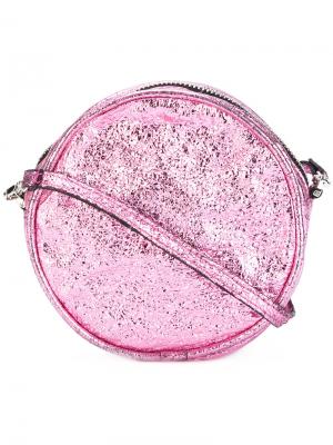 Круглая сумка через плечо Zilla. Цвет: розовый и фиолетовый