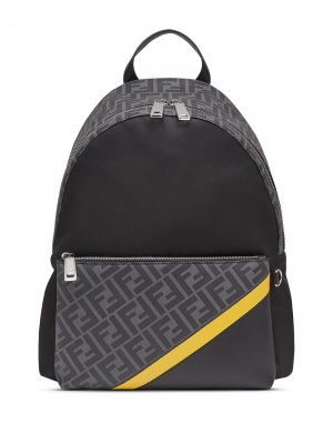 Рюкзак с логотипом FF Fendi. Цвет: f17bj-черный +sunflowers +p