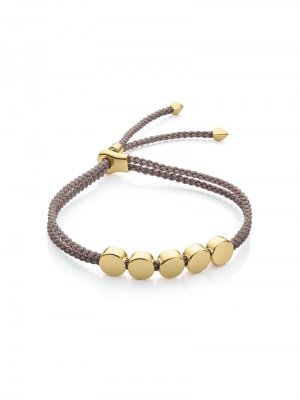GP Linear Bead mink bracelet Monica Vinader. Цвет: нейтральные цвета
