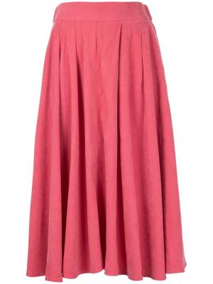 Плиссированная юбка с завышенной талией Cityshop. Цвет: розовый и фиолетовый
