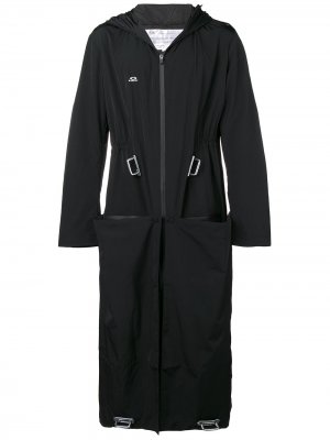 Длинное пальто с капюшоном Oakley By Samuel Ross. Цвет: черный