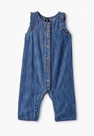 Комбинезон джинсовый Gap. Цвет: синий