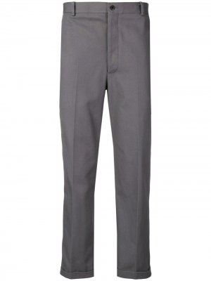 Однотонные брюки чинос Thom Browne. Цвет: серый